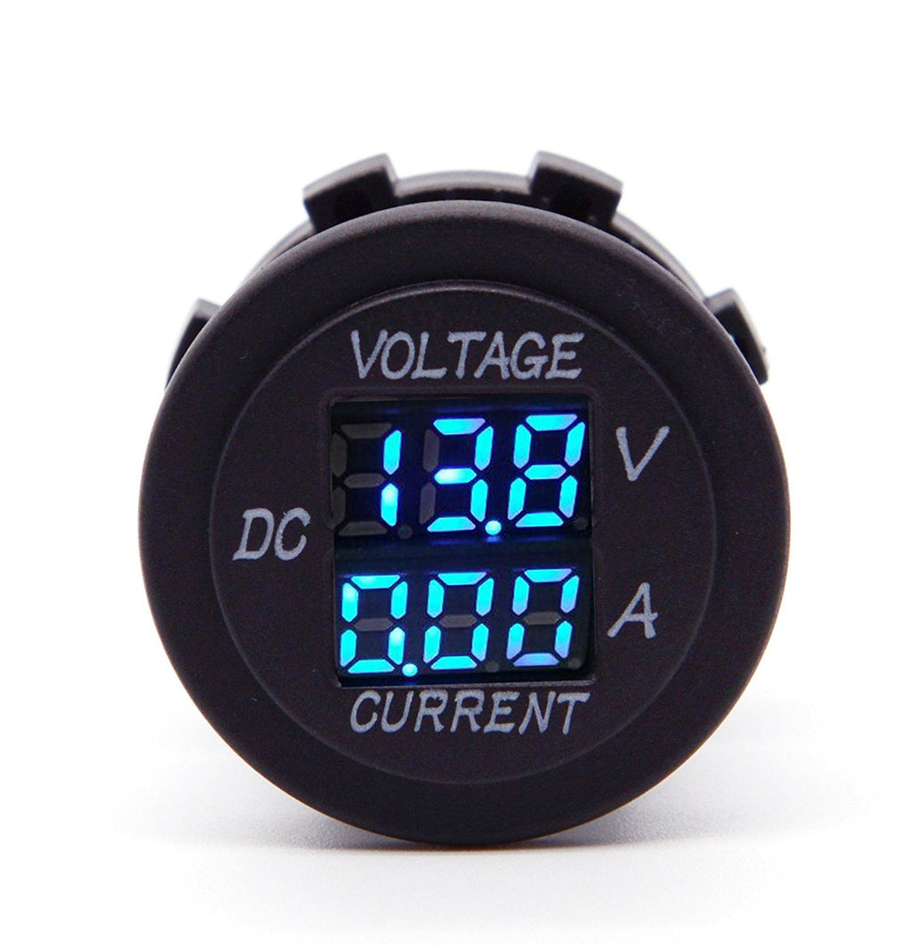 LIGHTNING Digital LED Display Volt/Amp Meter - Blue LED (LP-VAM)