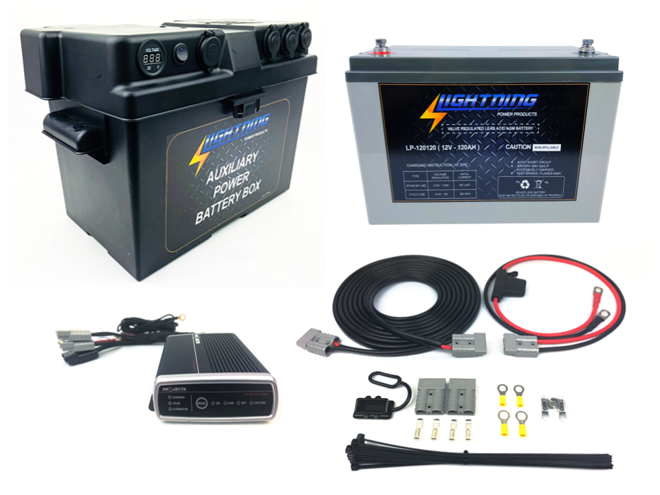 LIGHTNING Premium Dual Battery System (LP-DBSPDCDCK120-QC)