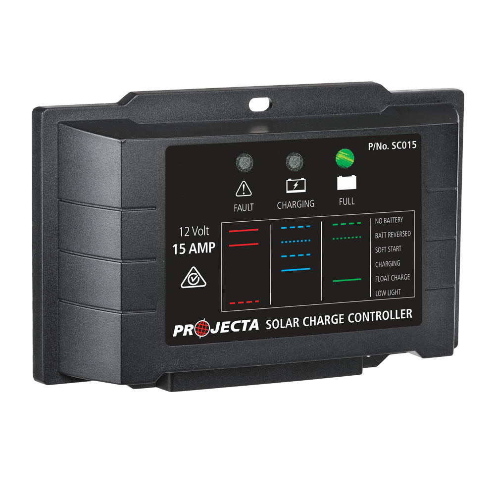 PROJECTA AUTOMATIC 12V 15A 4 STAGE SOLAR CHARGE CONTROLLER (LP-SC015)
