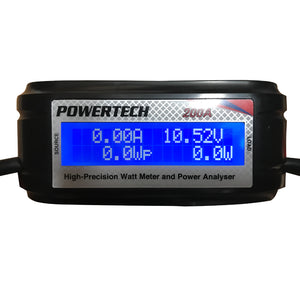 POWERTECH - 200A DC Watt Meter Power Analyser With LCD Display