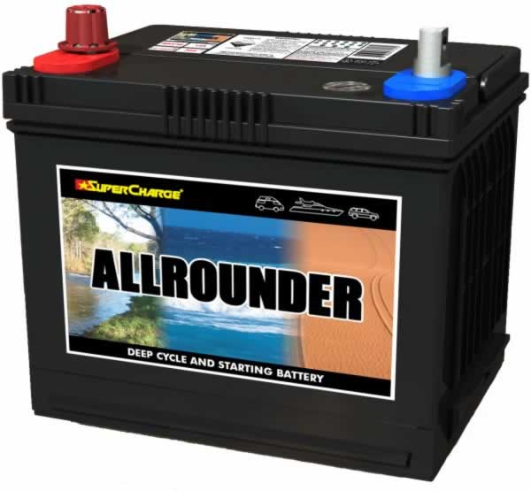 SUPERCHARGE ALLROUNDER Automotive / Deep Cylcle Battery MRV48 (60AH - 525 CCA) IN-STORE PICK UP ONLY