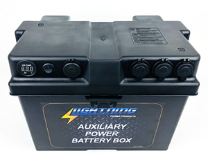 LIGHTNING Auxiliary Power Battery Box - Fits up to 120AH AGM Battery size (LP-APBB-L)