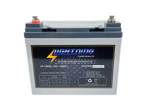 LIGHTNING 12 Volt 35Ah Deep Cycle AGM Auxiliary Battery (LP-12035)