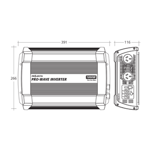 PROJECTA 12V 1800W PRO-WAVE PURE SINE WAVE INVERTER (LP-PW1800)