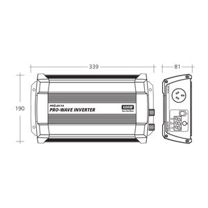 PROJECTA 12V 600W PRO-WAVE PURE SINE WAVE INVERTER (LP-PW600)