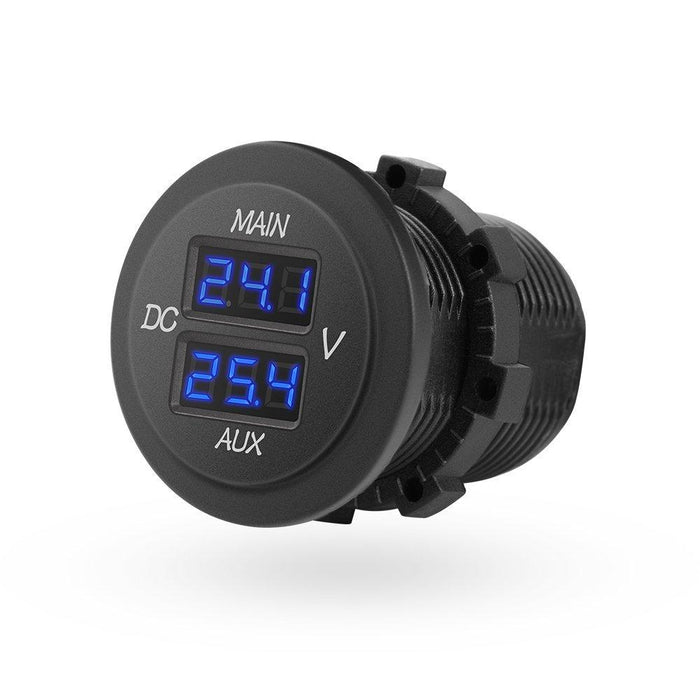 Universal DC 12V-24V LED Digital Voltmeter - White Display For Car/Motorcycle/Boat